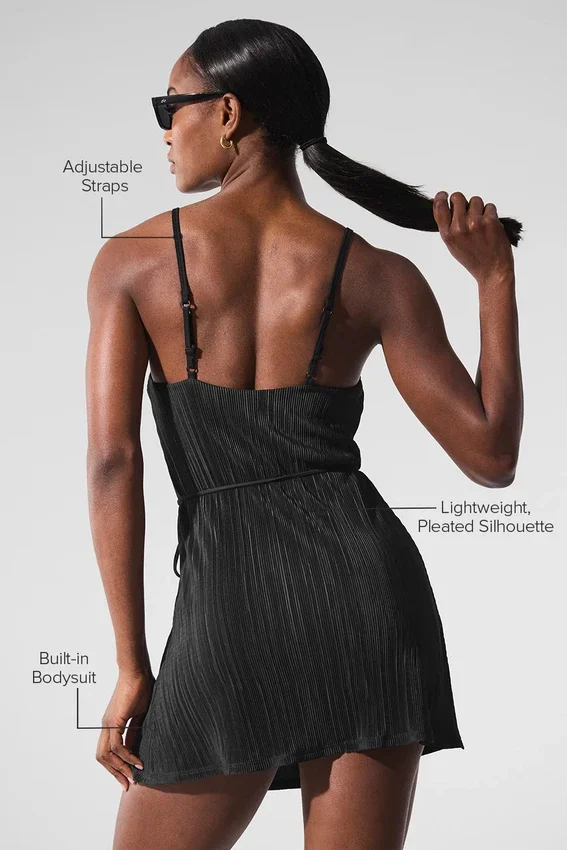 Robe de tennis « Micro Plissé » - Noir