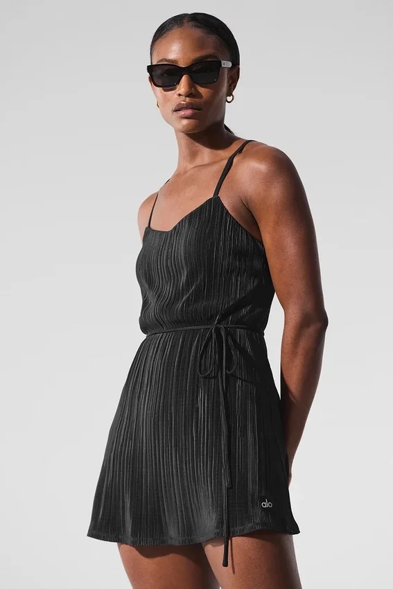 Robe de tennis « Micro Plissé » - Noir