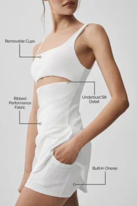 Robe de tennis Slice – Blanc