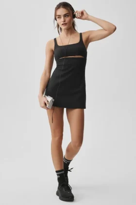 Robe de tennis Slice - Noir