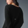 Robe en cachemire moelleux à motif gaufré - Noir
