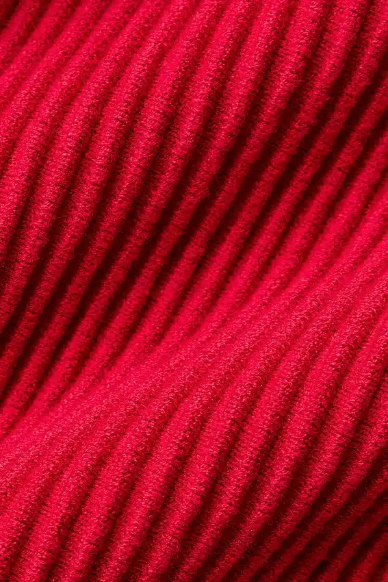 Débardeur à jarretières en maille denim – Rouge vif/Rouge vif foncé
