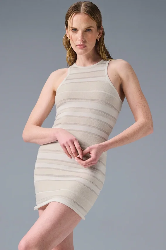 Robe en maille Sport Play – Ivoire/Alabâtre