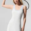 Robe en maille « Tennis Club » - Blanc/Bleu coquillage