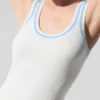 Robe en maille « Tennis Club » - Blanc/Bleu coquillage