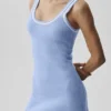 Robe en maille « Tennis Club » - Bleu Provence clair/Blanc