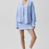 Robe en maille « Tennis Club » - Bleu Provence clair/Blanc