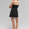 Robe Highline en maille côtelée - Noir/Blanc
