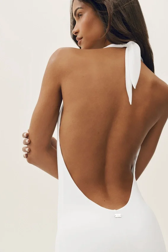 Robe longue dos nu « Summer Soiree » - Blanc