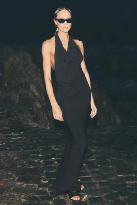 Robe longue dos nu « Summer Soiree » – Noir