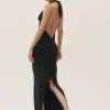 Robe longue dos nu « Summer Soiree » – Noir