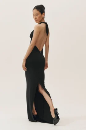 Robe longue dos nu « Summer Soiree » – Noir