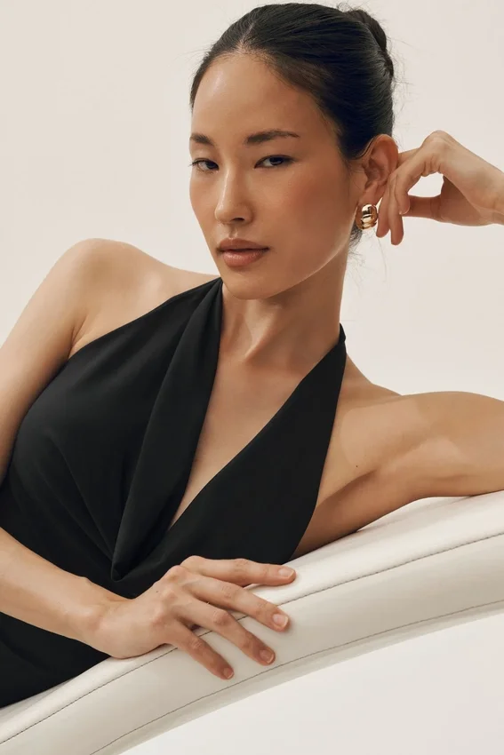 Robe longue dos nu « Summer Soiree » – Noir