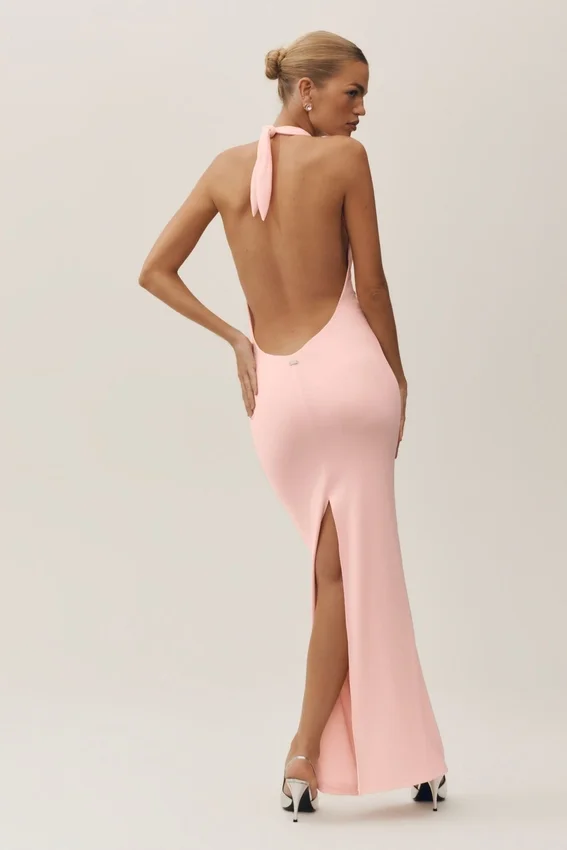 Robe longue dos nu « Summer Soiree » - Rose ensoleillé