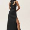 Robe longue Riviera en mélange de lin – Noir