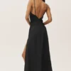 Robe longue Riviera en mélange de lin – Noir