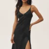 Robe longue Riviera en mélange de lin – Noir