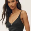 Robe longue Riviera en mélange de lin – Noir