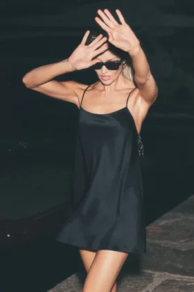 Robe Radiance en mélange de soie - Noir