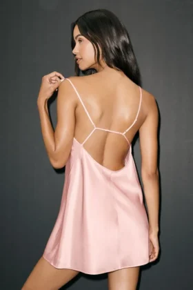 Robe Radiance en mélange de soie – Rose ensoleillé