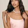Robe Radiance en mélange de soie - Rose ensoleillé
