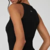 Robe « Warm Nights » sans coutures à côtes - Noir