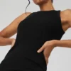 Robe « Warm Nights » sans coutures à côtes - Noir