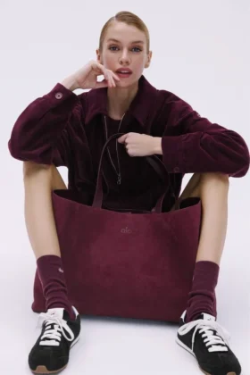 Sac cabas Alo Tranquility - daim bordeaux