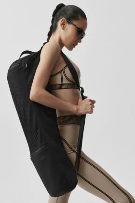 Sac de transport pour tapis de yoga - Noir