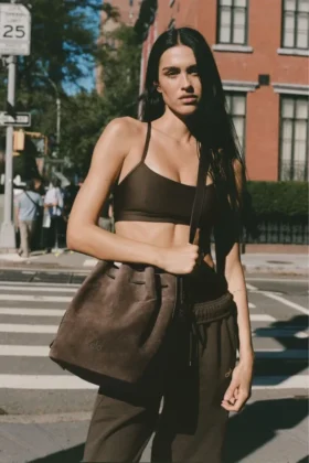 Sac seau Alo Balance - Daim espresso