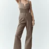 Salopette Bunny Slope en mélange de laine – Alpine Cocoa Heather
