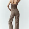 Salopette Bunny Slope en mélange de laine – Alpine Cocoa Heather