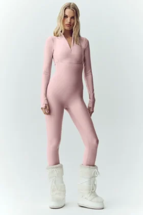 Salopette de ski Airlift Winter Warm — Rose champagne