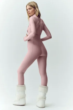 Salopette de ski Airlift Winter Warm — Rose champagne