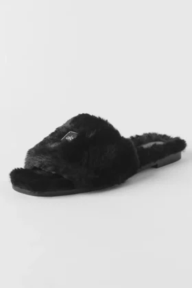 Sandales Alo Classico en fausse fourrure - Noir