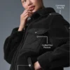 Shacket à bordure en sherpa - Noir