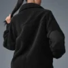 Shacket à bordure en sherpa - Noir