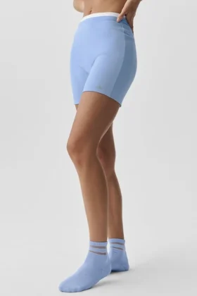 Short Airbrush Double Up 5" - Bleu Provence clair/Blanc