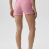 Short ajusté High-Waist Airlift à carreaux, 3" - Carreaux rose paradis