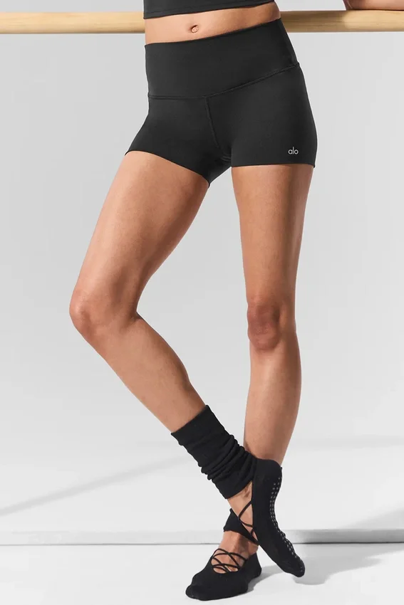 Short Alo Softsculpt High-Waist 3" — Noir