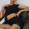 Short Alo Softsculpt taille mi-haute 2" – Noir