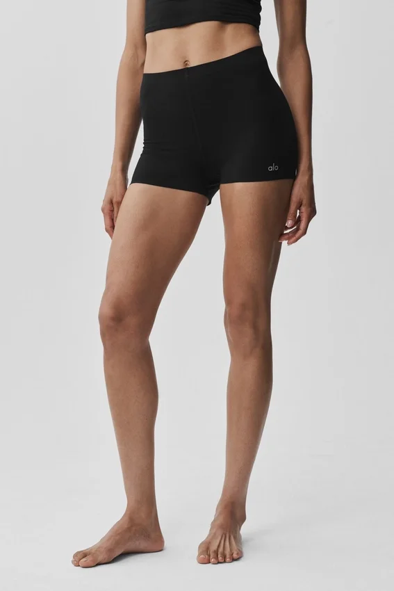 Short Alo Softsculpt taille mi-haute 2" – Noir