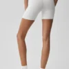 Short de cycliste High-Waist Airbrush 5" - Blanc