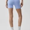 Short de cycliste High-Waist Airbrush 5" - Bleu Provence clair