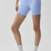 Short de cycliste High-Waist Airbrush 5" - Bleu Provence clair