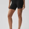 Short de cycliste High-Waist Airbrush 5" - Noir