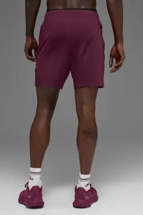 Short de performance Conquer React 7″ – Bordeaux