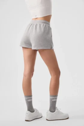Short de sport discret – Gris chiné athlétique