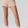 Short en cachemire High-Waist et texture gaufrée - Macadamia Blush