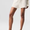 Short en cachemire High-Waist et texture gaufrée moelleuse - Ivoire